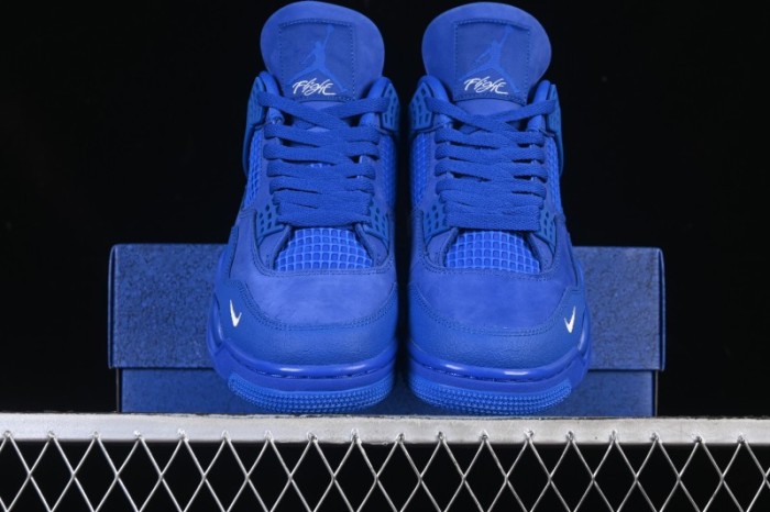 Nike Nigel Sylvester x Air Jordan 4 Retro Blue Collaboration Basketball Shoes - HF4340-400