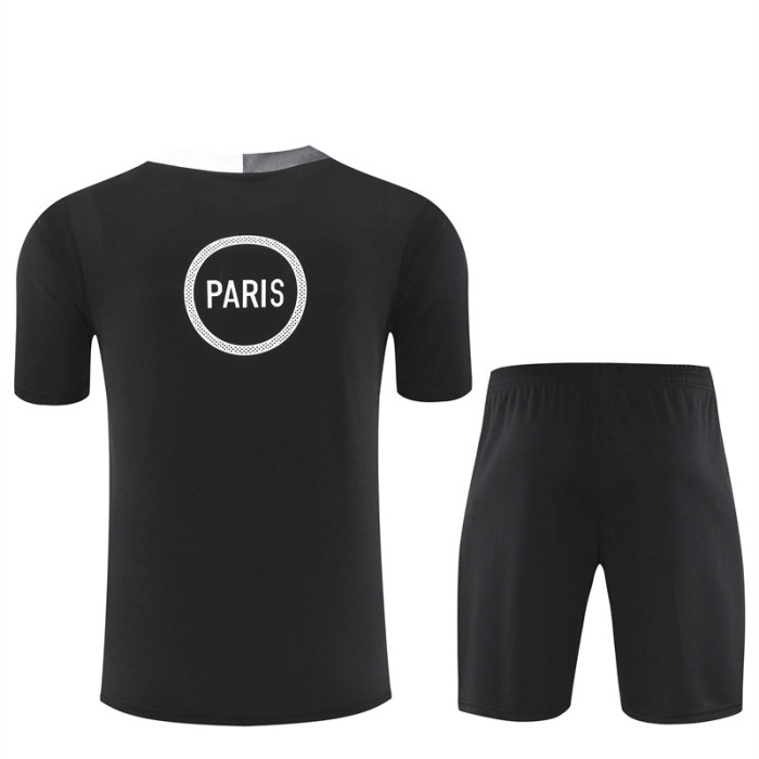 25/26 PSG Black T90 with XS Short Sleeve+Soccer Shorts