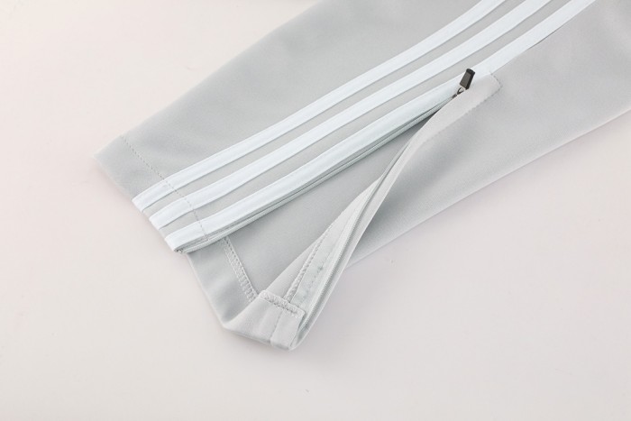 25/26 Real Madrid Grey Full Zipper Jacket + Long Pants