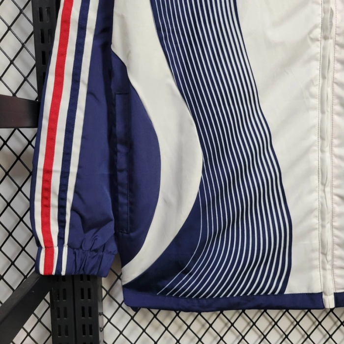 2025 France Jacket Blue/White Stripe Windbreaker