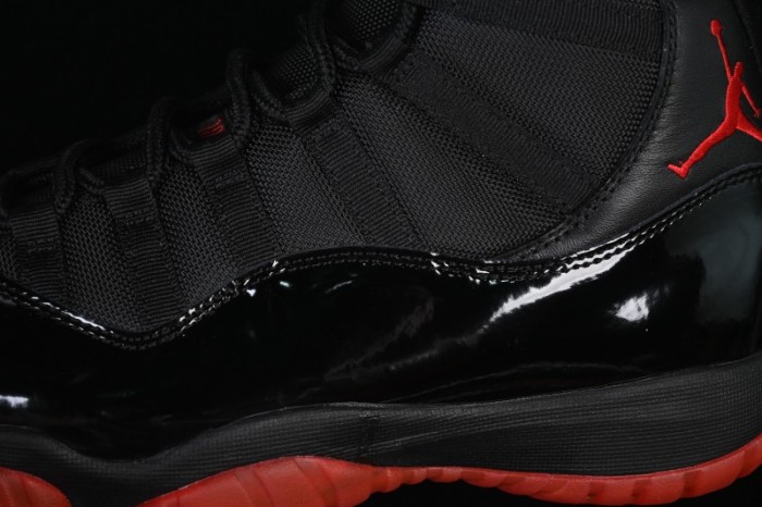 Nike Air Jordan 11 Retro Black Red Basketball Shoes - 378037-326