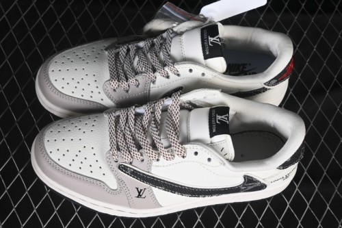 Nike Travis Scott x Fragment Design x Air Jordan 1 Low OG SP AJ1 Low Top Casual Sneakers - JW1188-143