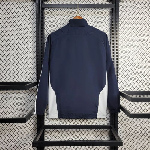 25/26 Real Madrid Jacket Navy/White Windbreaker