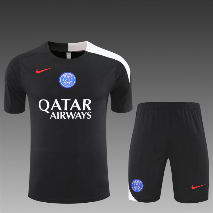 25/26 PSG Black T90 with XS Short Sleeve+Soccer Shorts