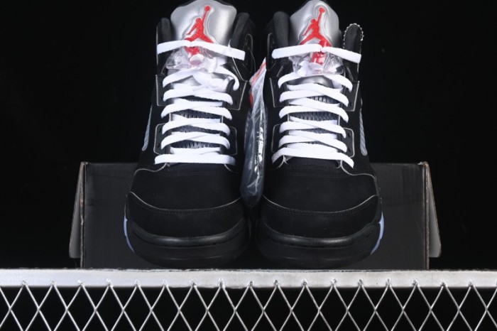 Nike Air Jordan 5 Black Metallic Reimagined Retro Basketball Shoes - HF3975-001