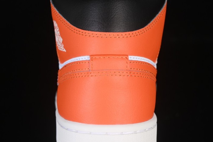 Nike Air Jordan 1 Mid AJ1 Black White Orange - DQ8426-801