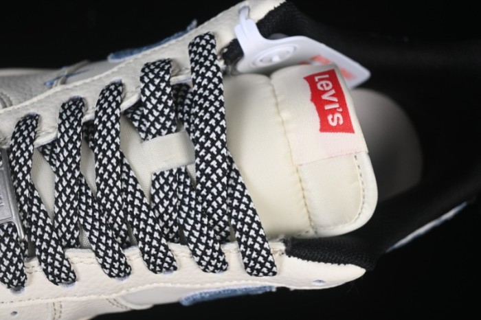 Nike Air Force 1 '07 Low Levi's Collaboration Light Blue Denim Four Swoosh Casual Sneakers - QW5606-261