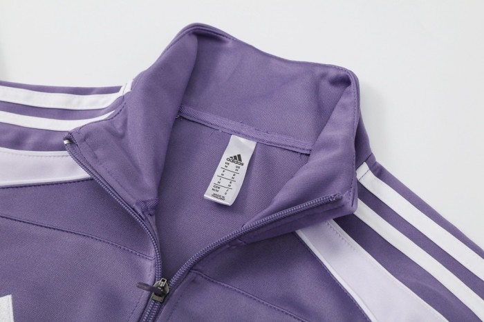2025 Adidas Purple Full Zipper Jacket + Long Pants