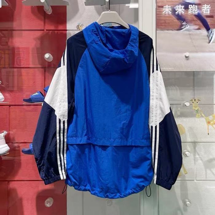 2025 Adidas Original Navy/Green White Windbreaker