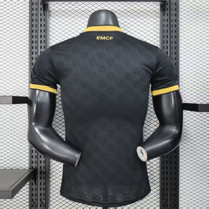 Player Version 25/26 Real Madrid Black with Gold Trim Jersey