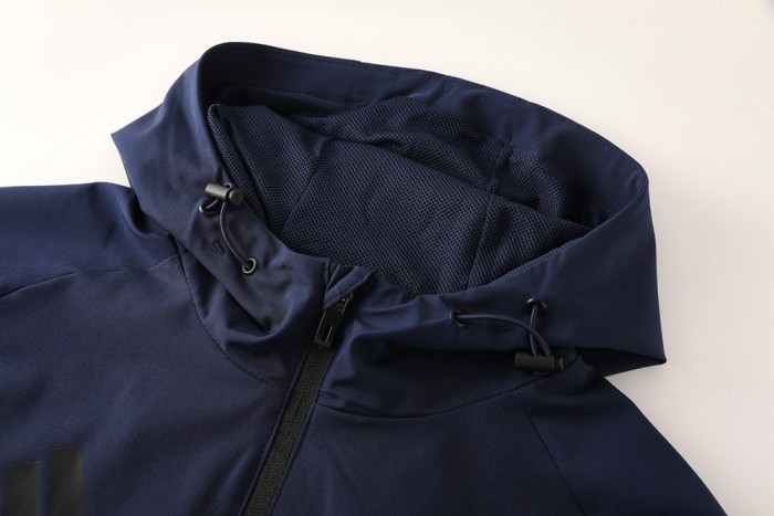 25/26 Adidas Navy Hoodie Full Zipper Jacket + Long Pants