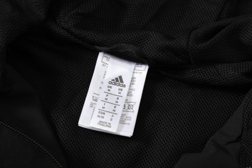 25/26 Adidas Black Hoodie Full Zipper Jacket + Long Pants