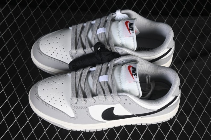 Nike SB Dunk Low White Black Grey Low-Top Casual Skate Shoes - IB3079-101
