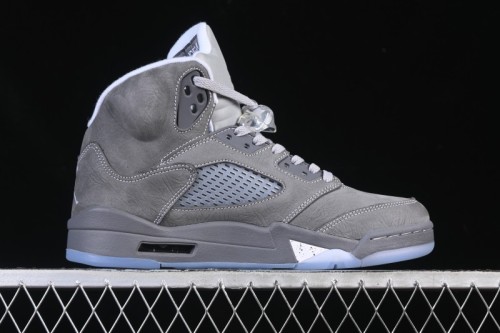Nike Air Jordan 5 Retro Basketball Shoes with Wolf Grey Design - DD0587-002
