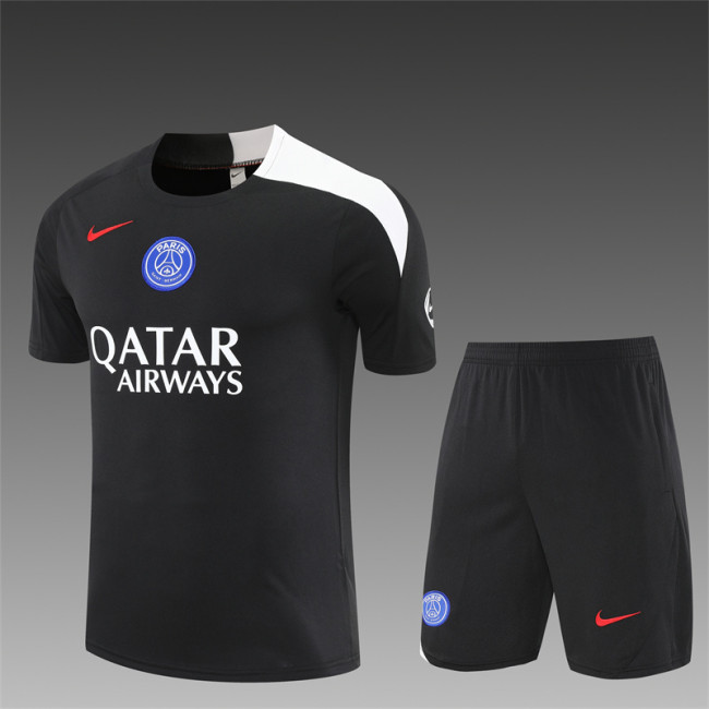 25/26 PSG Black T90 with XS Short Sleeve+Soccer Shorts