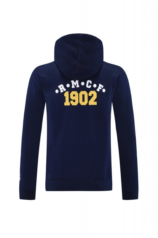 25/26 Real Madrid Navy Hoodie Full Zipper Jacket + Long Pants