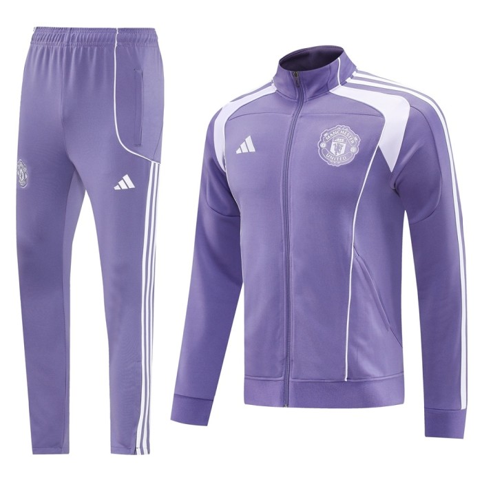 2025 Adidas Purple Full Zipper Jacket + Long Pants