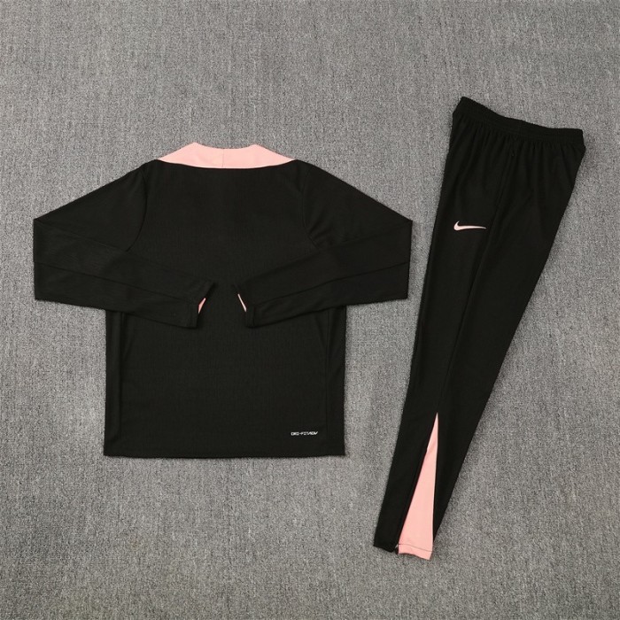 Player Version 25/26 France Black Half Zipper Jacket+Long Pants