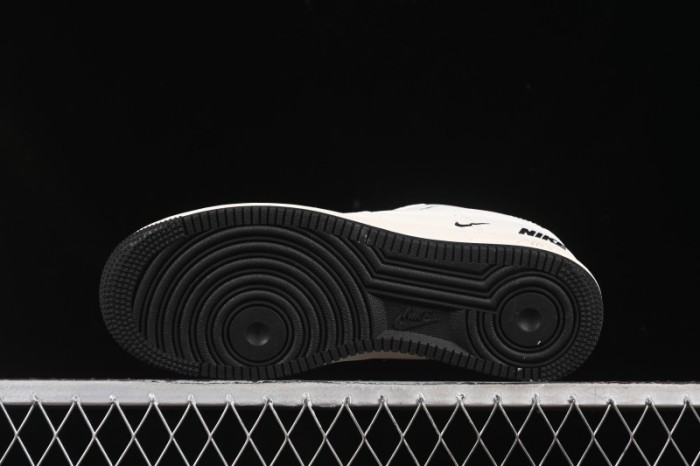 Nike Air Force 1'07 Low Casual Sneakers with Triple Black Swoosh - XX3168-183