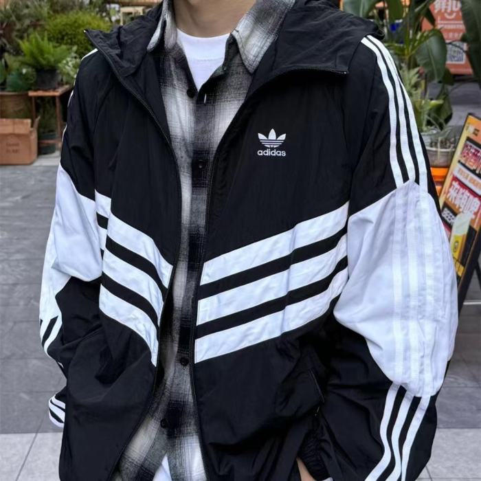 2025 Adidas Original Navy/Green White Windbreaker