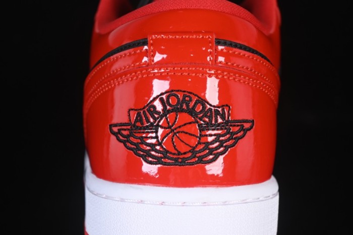 Nike Air Jordan 1 Low AJ1 Patent Leather Black Red Low-Top Casual Sneakers HV4089-006