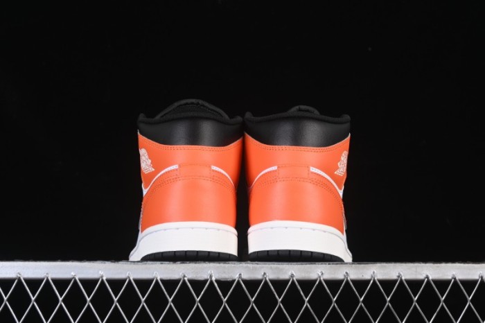 Nike Air Jordan 1 Mid AJ1 Black White Orange - DQ8426-801