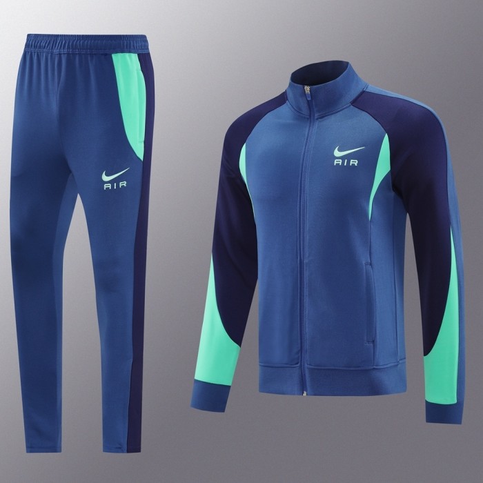 2025 NIKE Blue/Green/Black Full Zipper Jacket + Long Pants