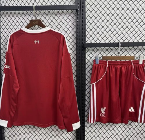 25/26 Kids Liverpool Home Long Sleeve Jersey