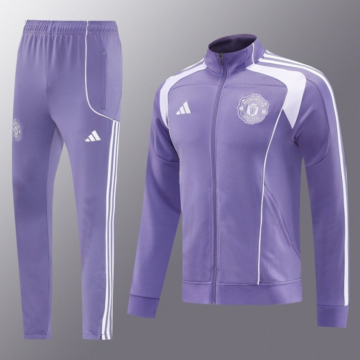 2025 Adidas Purple Full Zipper Jacket + Long Pants