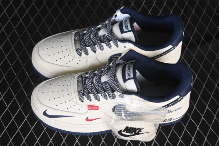 Nike Air Force 1'07 Low Collaboration Beige Camouflage Red Blue Hook Casual Skate Shoes - XD2588-609