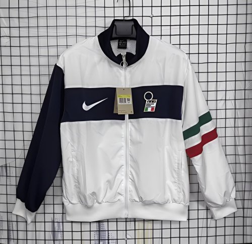 1994 Italy White Full Zipper Jacket Windbreaker