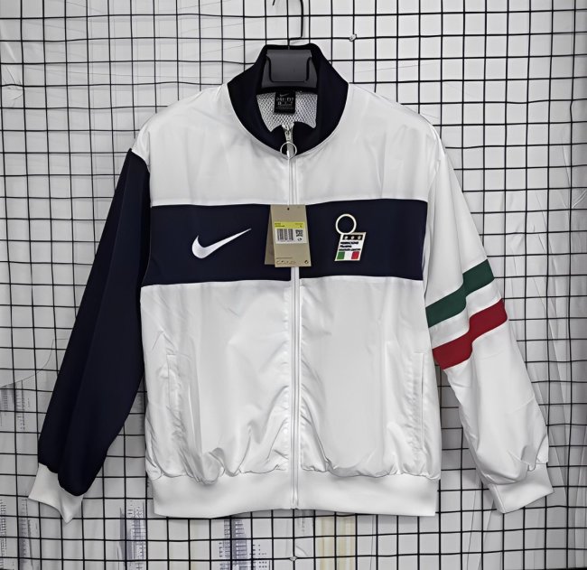 1994 Italy White Full Zipper Jacket Windbreaker