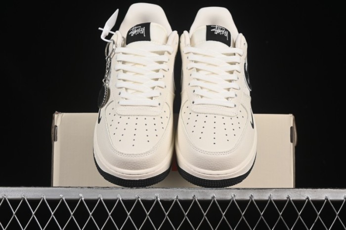Nike Air Force 1 '07 Low Stussy Collaboration White Gray Casual Sneakers - KK1988-093