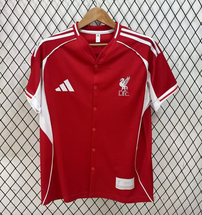 25/26 Liverpool US Pack Baseball Red Jersey