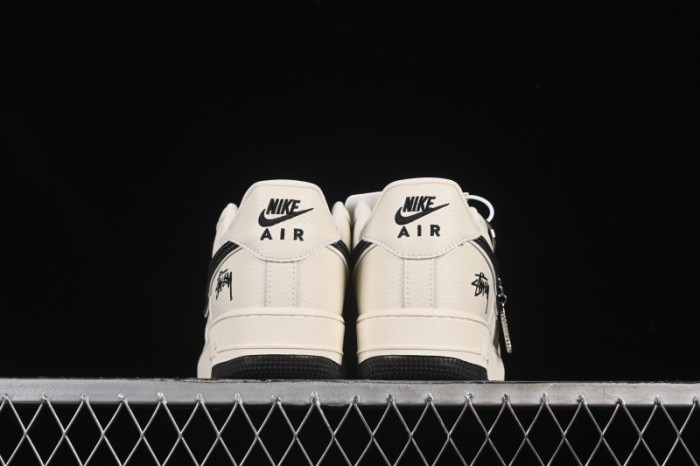 Nike Air Force 1 '07 Low Stussy Collaboration White Gray Casual Sneakers - KK1988-093