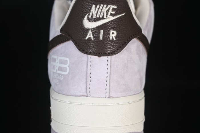 Nike Air Force 1 '07 Low Balenciaga Collaboration White Brown Casual Sneakers - YF9511-806