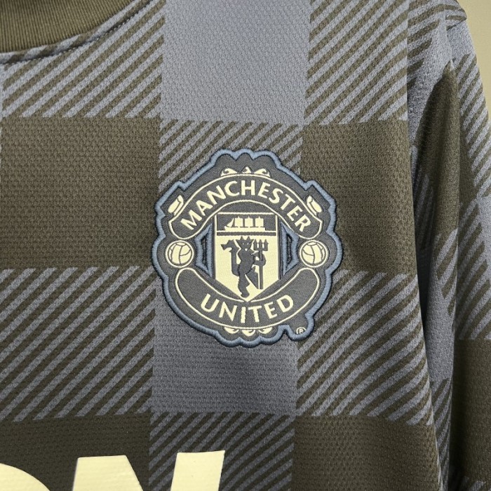 13/14 Retro Manchester United Long Sleeve Black Jersey