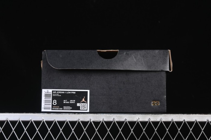 Nike Air Jordan 1 Low AJ1 Patent Leather Black Red Low-Top Casual Sneakers HV4089-006