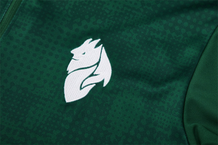 25/26 AC Milan Green Camouflage Half Zipper Jacket+Long Pants