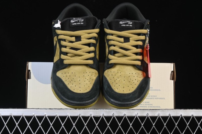 Nike Supreme Dunk SB Dunk Low Brown Yellow Casual Skate Shoes - HQ8487-300