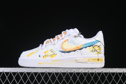 Nike Air Force 1 '07 Low Leo Hand-Painted Doodle Zodiac Series Low-Top Casual Sneakers - 723-822