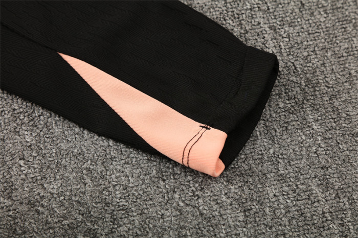 Player Version 25/26 France Black Half Zipper Jacket+Long Pants