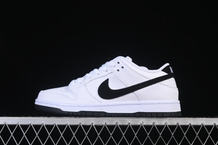 Nike SB Dunk Low Classic White Black Low-Top Casual Skate Shoes HF3704-100