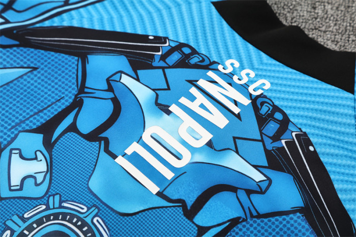 25/26 Napoli Light Blue Camouflage Half Zipper Jacket+Long Pants