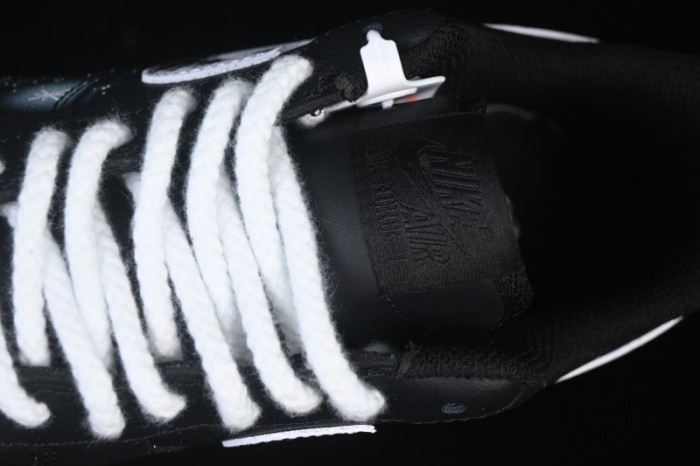 Nike Air Force 1'07 Low Two-Dimensional Theme Black Space Casual Sneakers - ZH0316-101