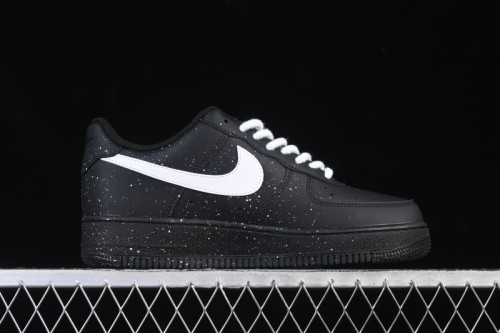Nike Air Force 1'07 Low Two-Dimensional Theme Black Space Casual Sneakers - ZH0316-101