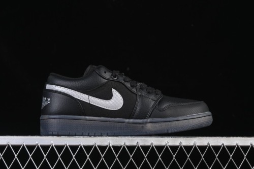 Nike Air Jordan 1 Low AJ1 Black White Canvas Patch Low Top Casual Basketball Shoes - HV5968-001