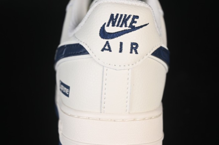 Nike Air Force 1'07 Low Supreme Co-branded Ripple Beige Blue Casual Skate Shoes - XY2025-001