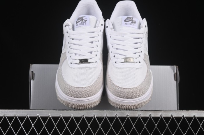 Nike Air Force 1'07 Low Denim Small Swoosh Casual Sneakers - ZH0316-092