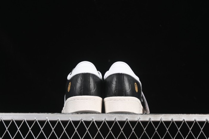 Adidas Bape Superstar Casual Sneakers with Shell Toe Design - JQ3666